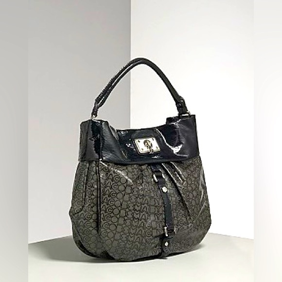 Marc By Marc Jacobs Grey Coated Canvas
Jacquard Lil Riz Hobo - Picture 1 of 13